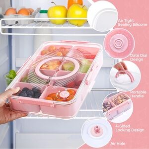 Pink Food Storage Container with Date Dial